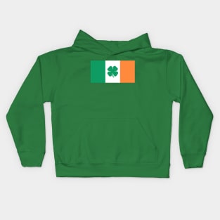 Flag of Ireland with Shamrock Kids Hoodie